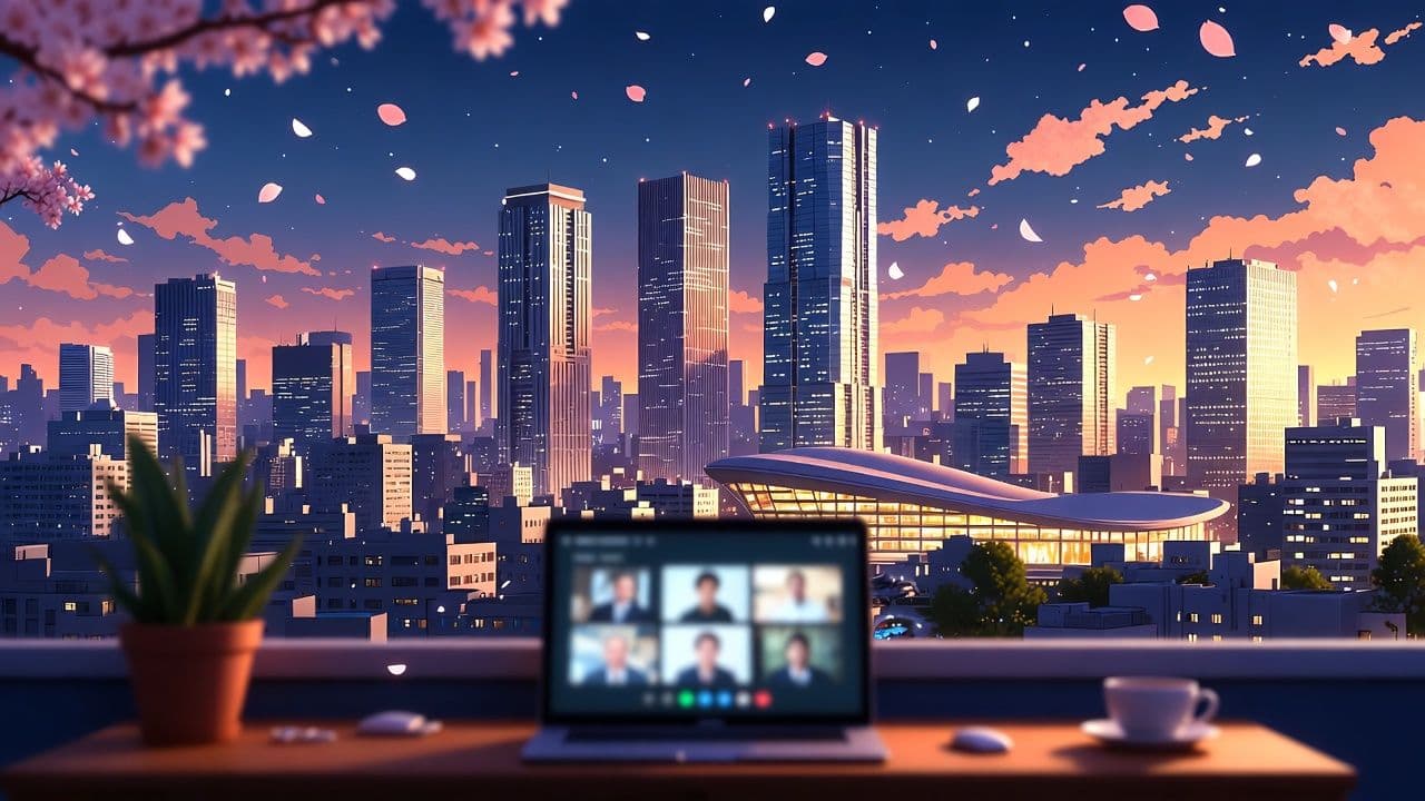 Tokyo skyline at night with modern architecture representing Japan digital nomad destination