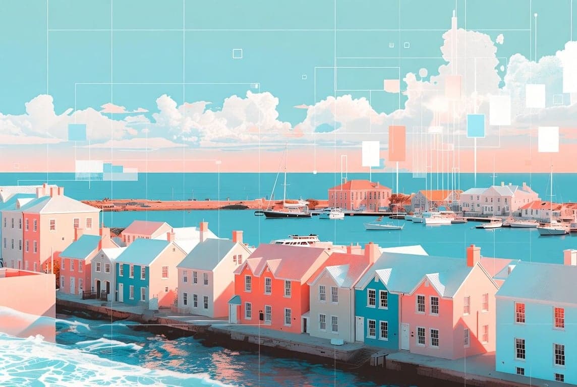 Bermuda financial district waterfront representing BMA digital asset custody rules and DABA regulatory amendments