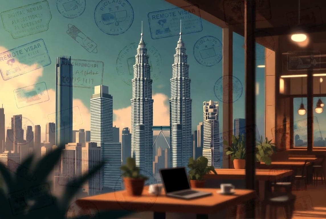 Kuala Lumpur skyline with Petronas Towers representing Malaysia DE Rantau digital nomad pass expansion for tech and non-tech professionals