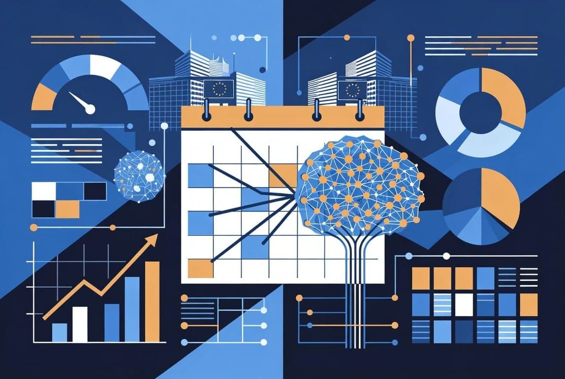 EU AI Act compliance timeline showing August 2026 high-risk deadline for financial services firms with overlapping MiCA authorization requirements