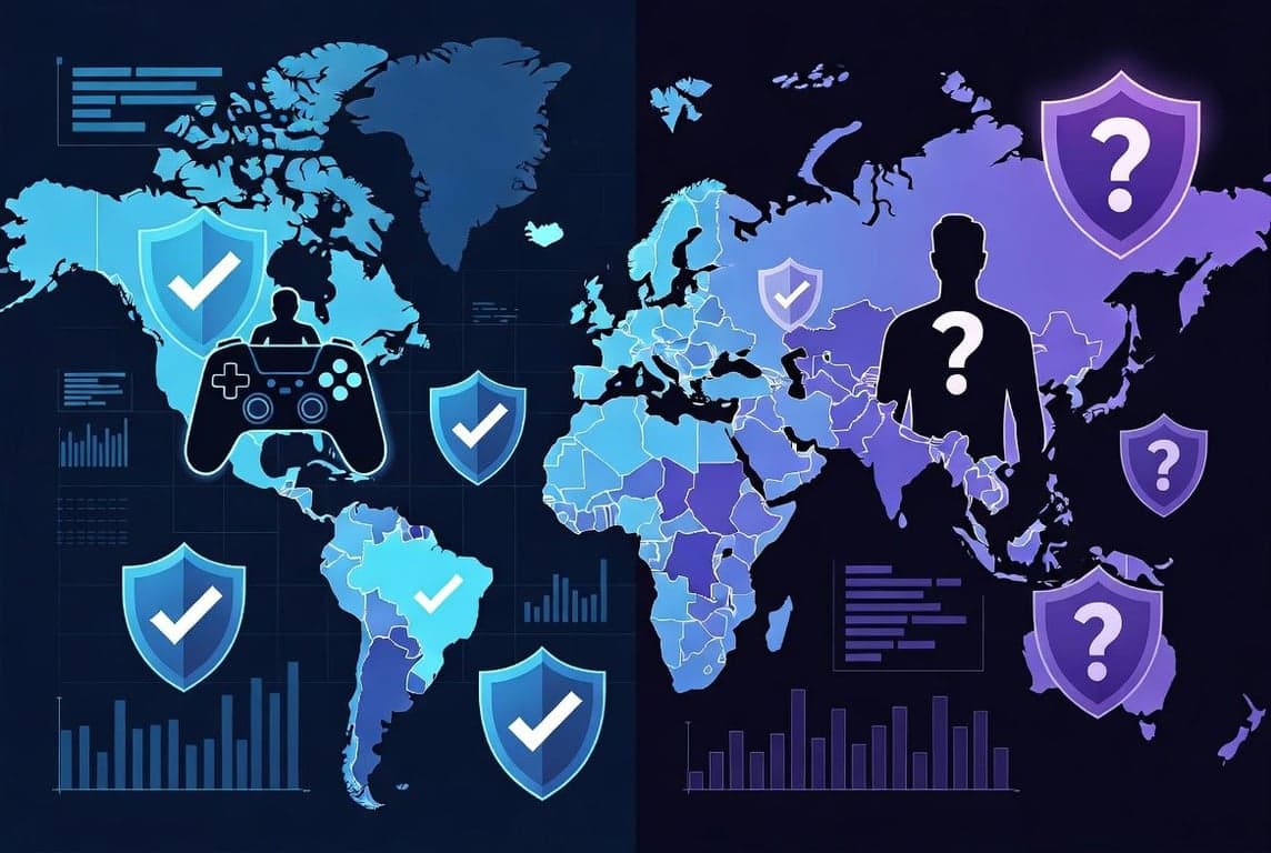 Global map of esports betting regulation showing licensed jurisdictions across US states UK Malta Isle of Man Curacao and Philippines