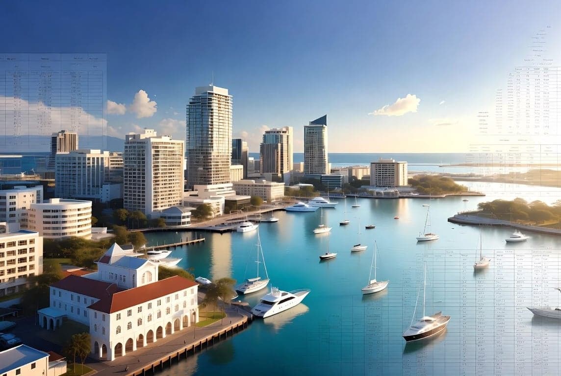 Cayman Islands George Town financial district representing beneficial ownership register transparency debate with UK government