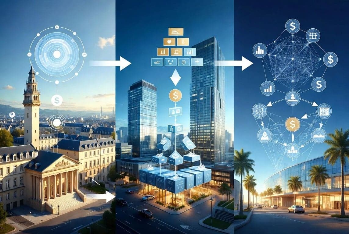 Three global financial centers representing Luxembourg Ireland and Cayman Islands fund licensing comparison