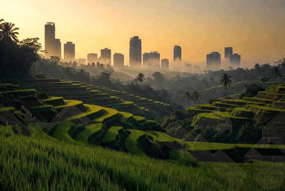 Bali rice terraces and Indonesian landscape representing golden visa investment program and residency thresholds for foreign investors