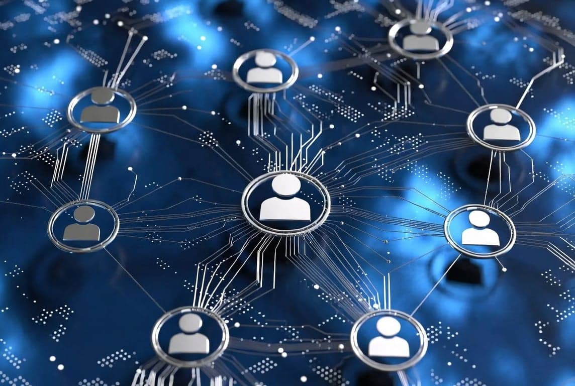 Abstract visualization of global central bank network representing BIS Project Agora tokenized cross-border payment prototype with seven central banks