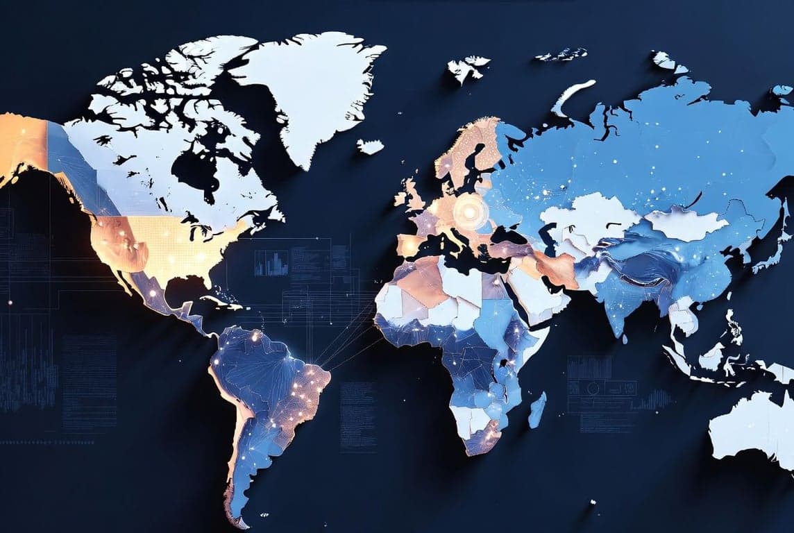 Global tax map visualization representing divergent crypto staking tax treatment across jurisdictions as OECD CARF reporting takes effect